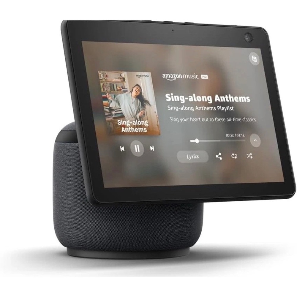 Amazon Echo Show 10 Smart Display Unisex 10.1" Charcoal Rotating Screen Tech